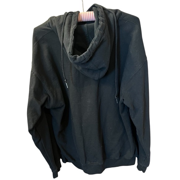 BRISCO Black Hoodie with Pink Medieval Cross Pocket Cotton/Poly Goth Wom… - Picture 2 of 5